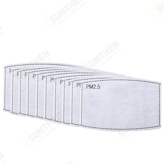 10Pcs Disposable Face Mask 5 Layer Filter PM2.5 Dust Activated Carbon Non-woven