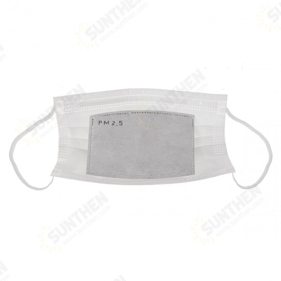 10Pcs Disposable Face Mask 5 Layer Filter PM2.5 Dust Activated Carbon Non-woven