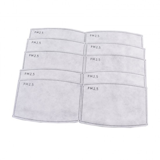10Pcs PM2.5 Filter Mask Pad Anti Haze Mouth Mask Anti Dust Mask Filter Health Care for Adults/Children