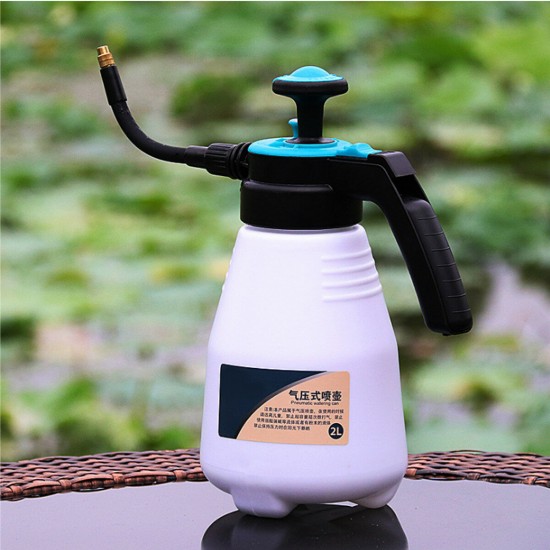 2L Portable Manual Pneumatic Watering Can Household Kettle Spray Garden Sprinkler