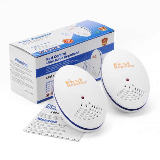 2PCS AC 90V-240V Multi-Purpose Electronic Ultrasonic Mosquito Dispeller Mouse Insect Killer