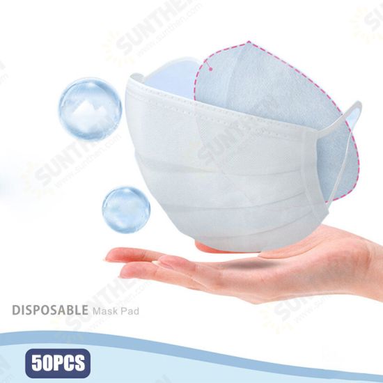 50PCS Disposable Mask Pad Replace Respirator Face Mask Pad Mask Gasket Anti Skin-friendly