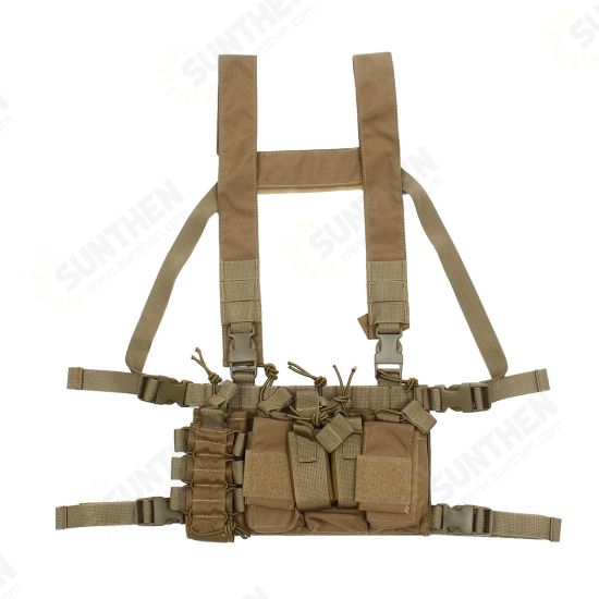 52x65cm Nylon Universal Chest Rig Hunting Vest with 223/308 Pouches 2 Colors