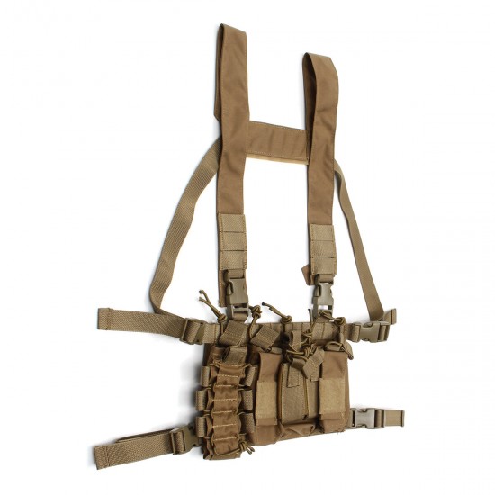 52x65cm Nylon Universal Chest Rig Hunting Vest with 223/308 Pouches 2 Colors