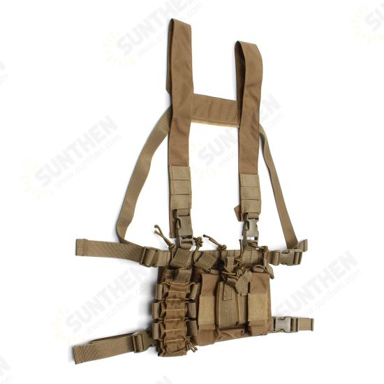 52x65cm Nylon Universal Chest Rig Hunting Vest with 223/308 Pouches 2 Colors