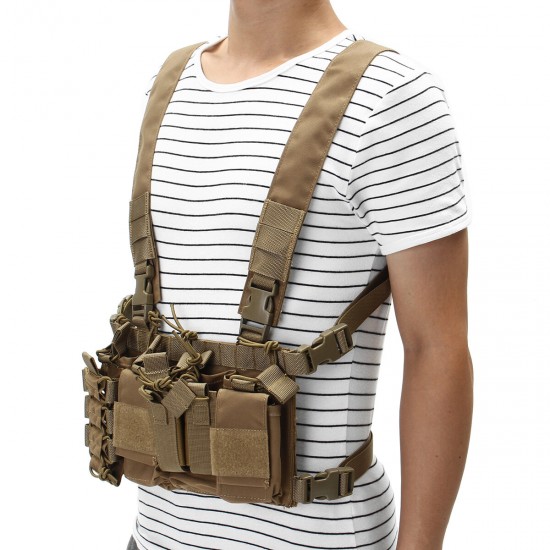 52x65cm Nylon Universal Chest Rig Hunting Vest with 223/308 Pouches 2 Colors