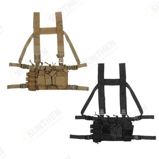 52x65cm Nylon Universal Chest Rig Hunting Vest with 223/308 Pouches 2 Colors