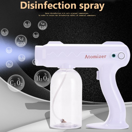 800ML Bluu-ray Nano Steam Sterilization Spray Wireless Machine Disinfection Handheld Lithium Battery Fog Machine Hair Care Tools