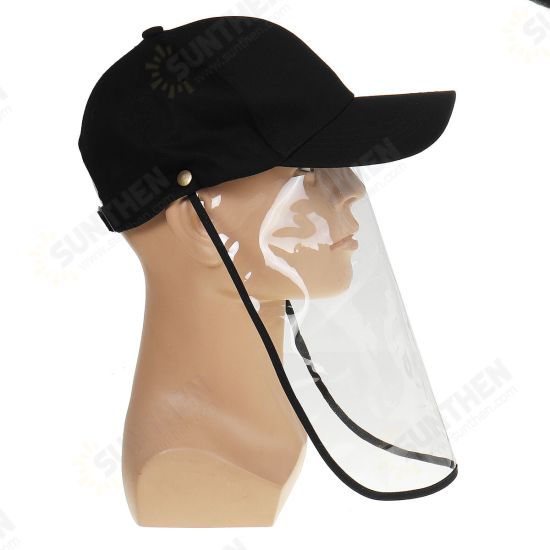 Clear Full Face Hat Waterproof Cover Mask Cap Shield Protective Anti-spitting