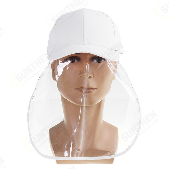 Clear Full Face Hat Waterproof Cover Mask Cap Shield Protective Anti-spitting