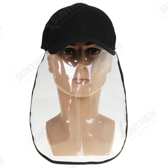 Clear Full Face Hat Waterproof Cover Mask Cap Shield Protective Anti-spitting