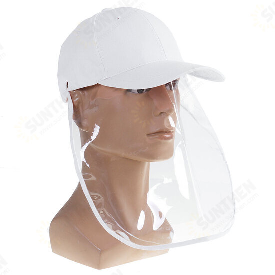 Clear Full Face Hat Waterproof Cover Mask Cap Shield Protective Anti-spitting