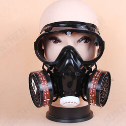 Face Gas Mask Filter Respirator Safety Respiratory Emergency & Goggle Protect Face Gas Mask Filter Respirator Safety Respiratory Emergency & Goggle Protect