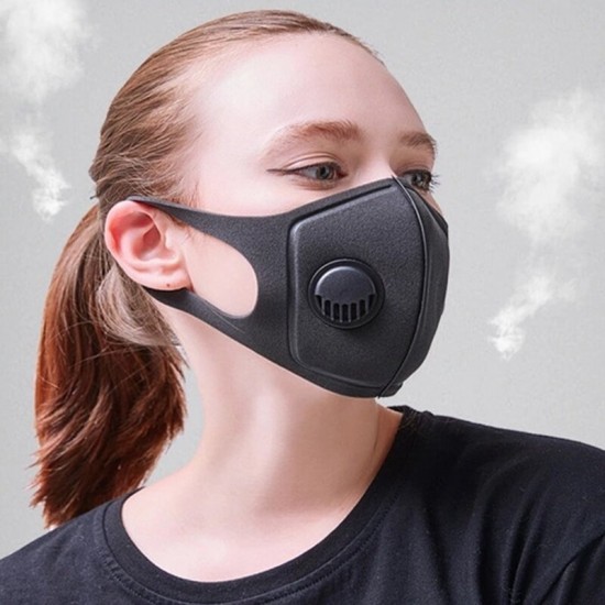 Face Mask Respirator with Breathing Valve Anti Pollution Haze for Kids Adult Dustproof Sponge Safety Mask Particle Filter