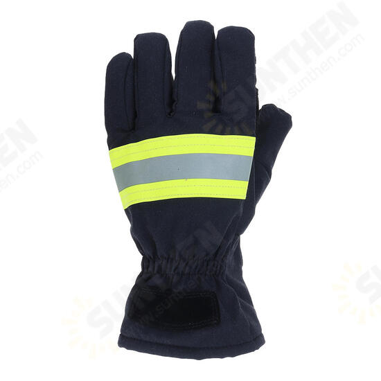 Fire Proof Protective Work Gloves Reflective Strap Fire Resistant Anti-static Safety Gloves for Firefighter