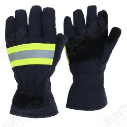 Fire Proof Protective Work Gloves Reflective Strap Fire Resistant Anti-static Safety Gloves for Firefighter Fire Proof Protective Work Gloves Reflective Strap Fire Resistant Anti-static Safety Gloves for Firefighter