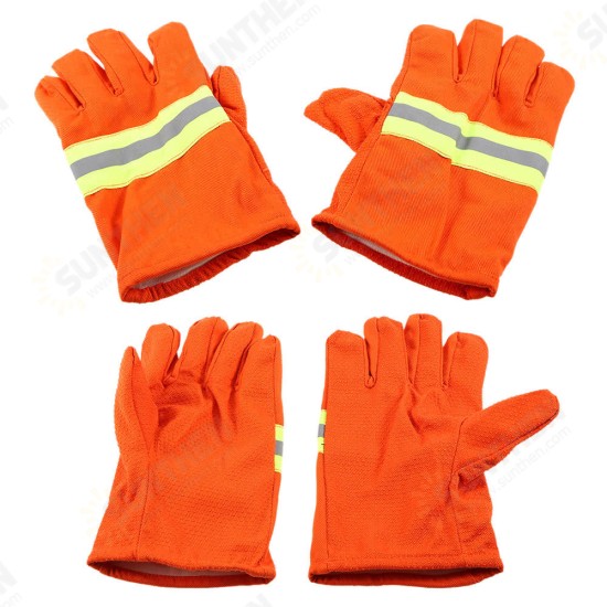 Fire Protective Gloves Fire Proof Heat Proof Waterproof Flame-retardant Non-slip Fire Fighting Anti-fire Gloves