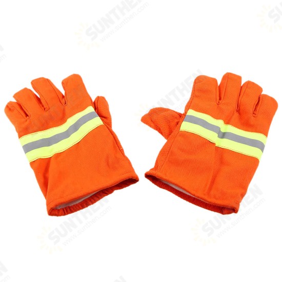 Fire Protective Gloves Fire Proof Heat Proof Waterproof Flame-retardant Non-slip Fire Fighting Anti-fire Gloves