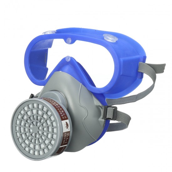 Full Face Respirator Gas Mask & Goggles Comprehensive Cover Dustproof Chemical