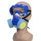 Gas Mask Full Face Dual Filters Respirator Reusable Air Spray Protective Goggles