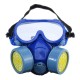Gas Mask Full Face Dual Filters Respirator Reusable Air Spray Protective Goggles