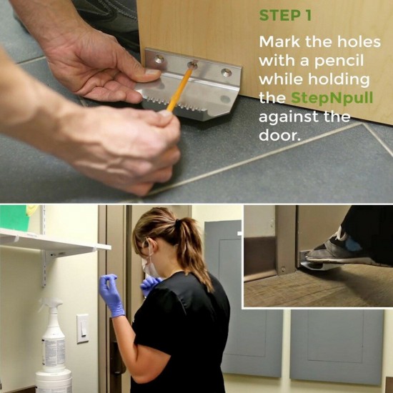 Hands Touchless Hands Foot Door Opener Handle Bracket Thick Metal Convenience Home Door Opener Accessories