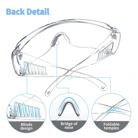 Industrial Agricultural or Laboratory Safety Glasses Protective Glasses Dustproof Glasses Protective Glasses Foldable Protective Glasses