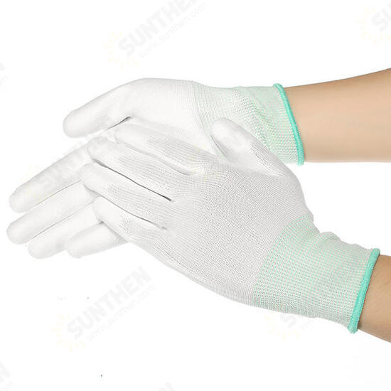 1 Pair Anti Static Gloves Electronic Working Gloves PU Coated Palm Coated Finger Protection