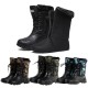 Mens High Top Snow Boots Waterproof Warm Fur Lined Shoes Combat Outdoor Hiking