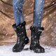 Mens High Top Snow Boots Waterproof Warm Fur Lined Shoes Combat Outdoor Hiking