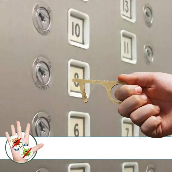 Non-Contact Door Opener Healthy Handheld Keychain Tool Avoid Dirty Environmental and More Hygiene Door Pulls