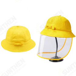 Kids Bucket Hat Protection Safety Removable Full Face Shield Protective Cover Sun Fisherman Hat