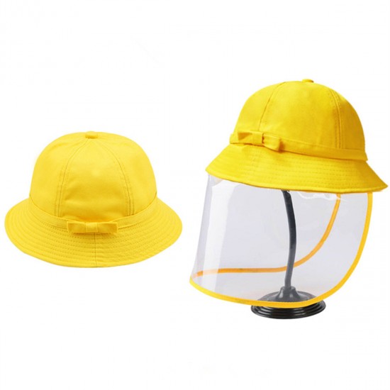 Kids Bucket Hat Protection Safety Removable Full Face Shield Protective Cover Sun Fisherman Hat