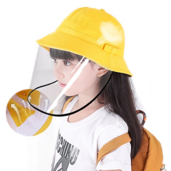Kids Bucket Hat Protection Safety Removable Full Face Shield Protective Cover Sun Fisherman Hat