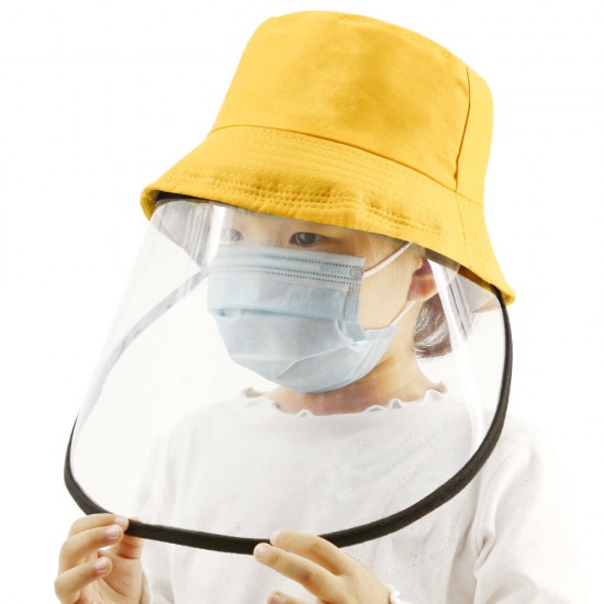 PU471 Children Hat Face Shield Protective Mask Windproof Dustproof Antifoam Detachable for Children