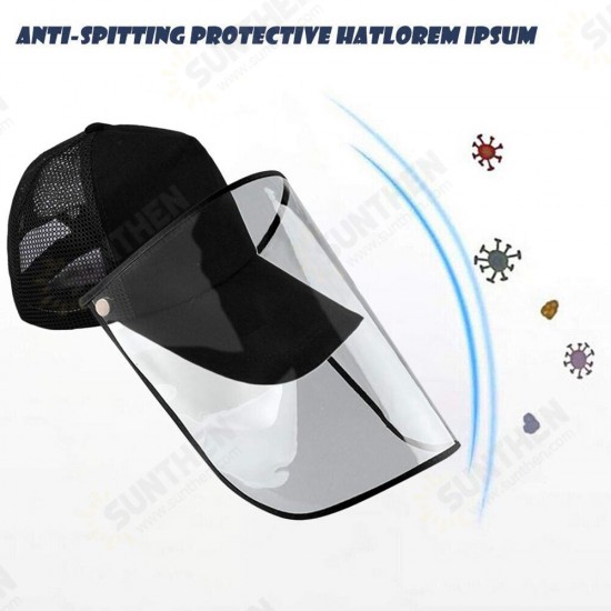 Protective Cap Hat Cover Safe Prevent Droplet Splash-Proof Outdoor Anti-spitting