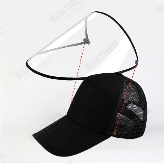 Protective Cap Hat Cover Safe Prevent Droplet Splash-Proof Outdoor Anti-spitting