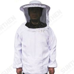 Protective Clothing for Beekeeping Professional Ventilated Full Body Bee Keeping Suit with Leather Gloves White Color Protective Clothing for Beekeeping Professional Ventilated Full Body Bee Keeping Suit with Leather Gloves White Color