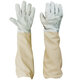 Protective Clothing for Beekeeping Professional Ventilated Full Body Bee Keeping Suit with Leather Gloves White Color