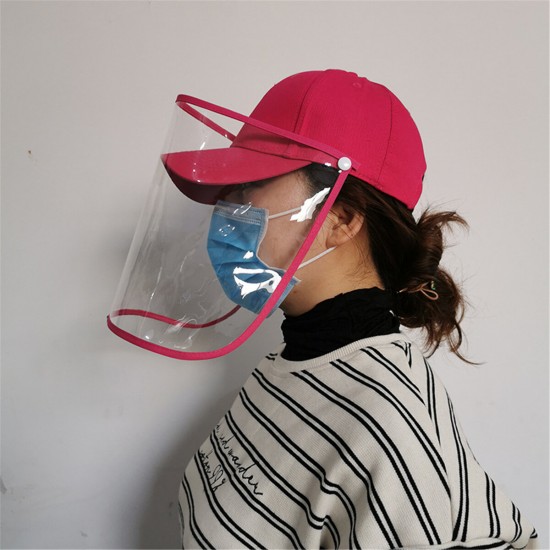 Removable Protective Cap Full Face Mask Splash-proof Dustproof Protector Baseball Hat