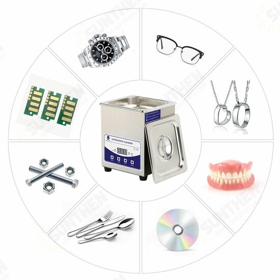 JP-010S Digital 2L Ultrasonic Cleaner with Heating Timer Bath 60W Ultrasound Machine Dental Watches Glasses Coins Tool Part