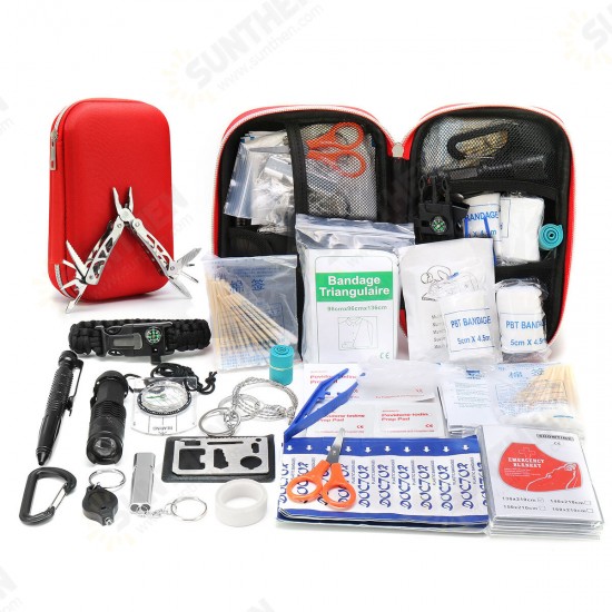 SOS Tools Kit Outdoor Emergency Equipment Box For Camping Survival Gear Kit