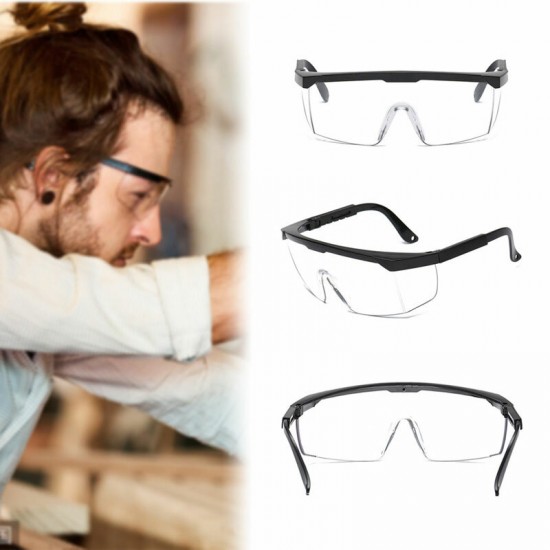 Safety Goggles Foldable Adjustable Anti-fog Anti-Sneeze Liquid Eye Protection Anti-Droplets Windproof Lab Glasses Clear Lens
