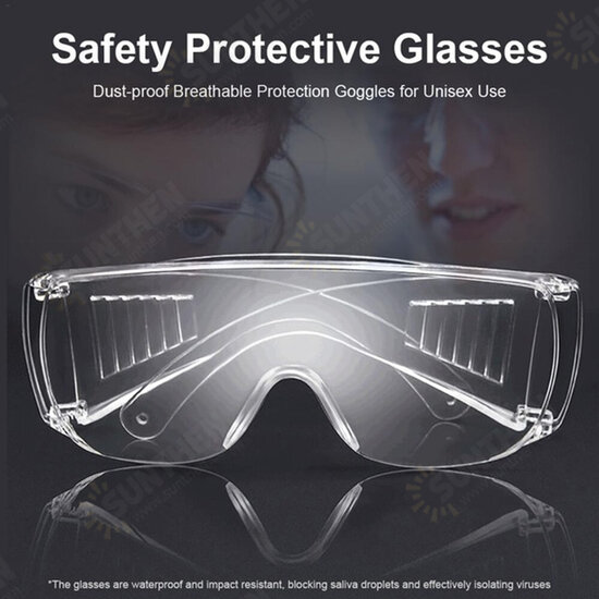 Safety Goggles Foldable Adjustable Anti-fog Anti-Sneeze Liquid Eye Protection Anti-Droplets Windproof Lab Glasses Clear Lens