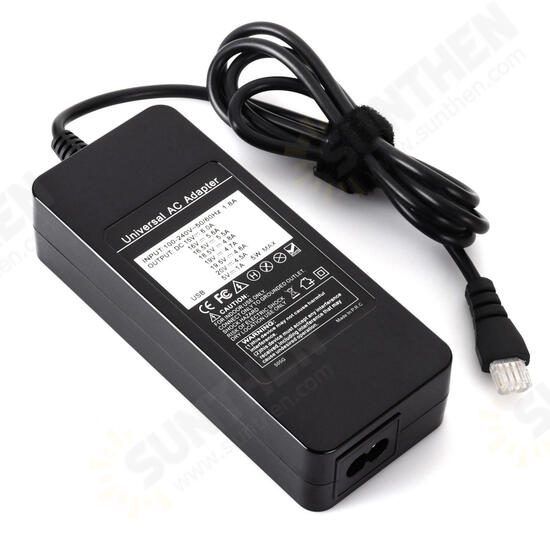 Multi-type 90W Power Supply Car Charger Laptop Adapter with LED Screen USB Slot