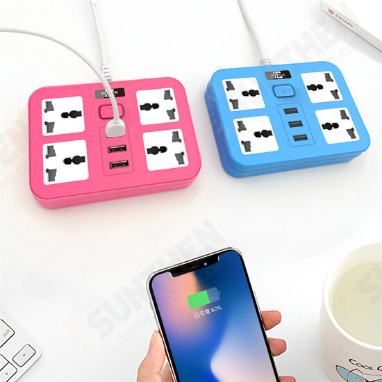 Power Socket 3 Outlet 4 USB Ports Hub Multi Portable Electrical Power Strip Plugs Adaptor for Home Office