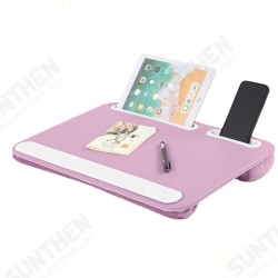 2-in-1 Double Slot Lap Desk Study Pillow Table Computer Laptop Desk Portable Laptop Stand with Phone/Tablet Holder 2-in-1 Double Slot Lap Desk Study Pillow Table Computer Laptop Desk Portable Laptop Stand with Phone/Tablet Holder