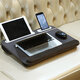 2-in-1 Double Slot Lap Desk Study Pillow Table Computer Laptop Desk Portable Laptop Stand with Phone/Tablet Holder