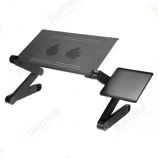 360° Adjustable Laptop Desk Foldable Portable Laptop Stand Color Black