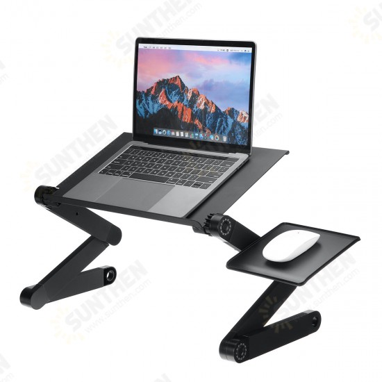 360° Adjustable Laptop Desk Foldable Portable Laptop Stand Color Black